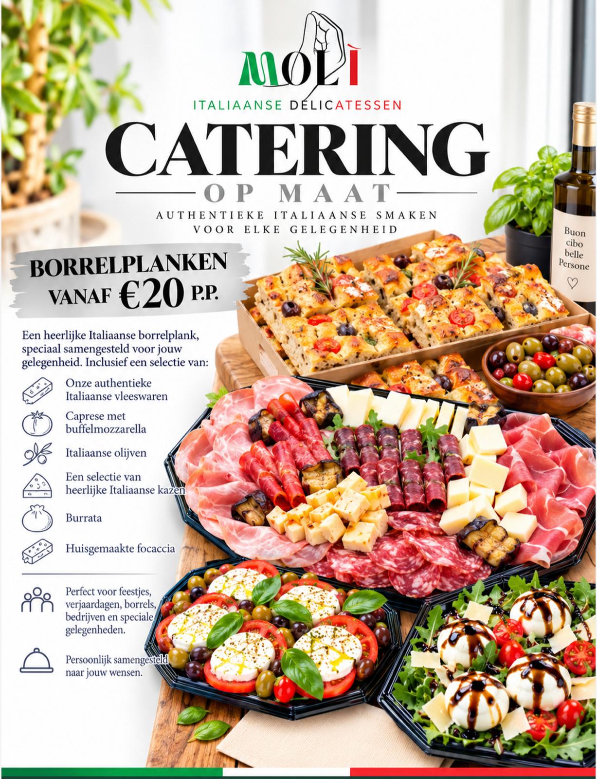 Molì catering op maat — borrelplanken vanaf €20 p.p.